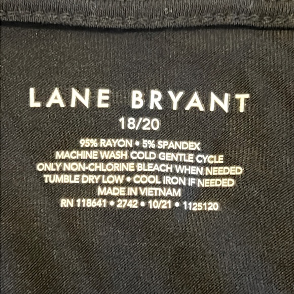 Lane Bryant Long Sleeve Tunic Size 18/20 Black with White Pinstripes - Picture 3 of 3